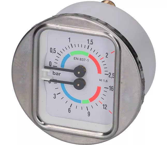 3781133765 - 1245022 - Faema Pressure Gauge Pump, Double Scale 0÷2.5/0÷16bar E97  R2(L8-S3)