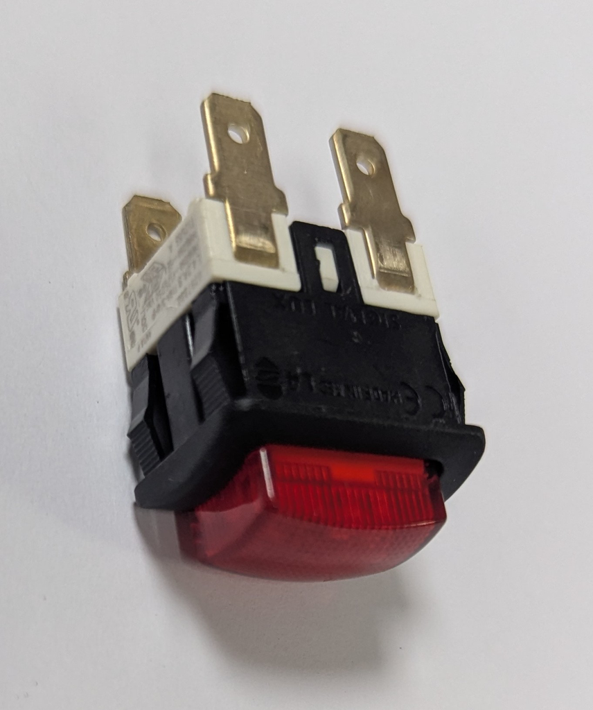 05630035 Elektra Double Pole Red Switch L5S2