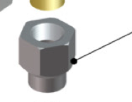 A.2.004.01- LA MARZOCCO FITTING G1/4F-G3/8F WR22 BRASS TREATED