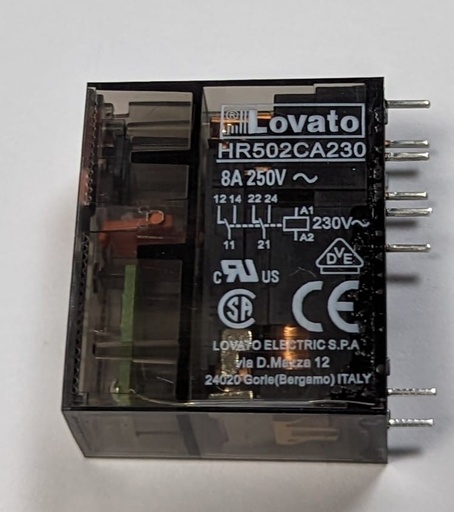 [SPF779] Faema Miniature Relay 230V 8pin 16A 2C/O LED Lovato R2(L7-S3)